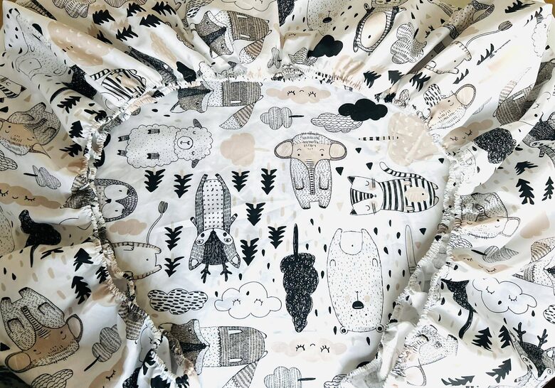 Kokvilnas palags “Skandināvu dzīvnieciņi”