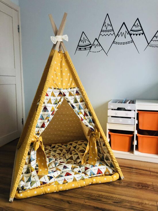 Vigvams bērniem ar puzzle-matraci “Puzzle spēle”